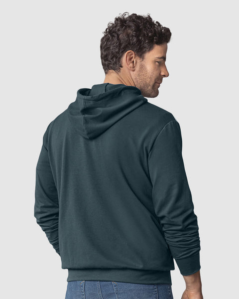 Buzo manga larga con cierre y capucha#color_059-azul-oscuro