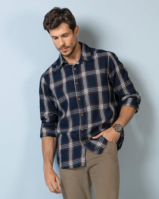 Camisa leñadora para hombre#color_024-cuadros-azul-oscuro