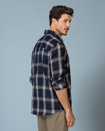 Camisa leñadora para hombre#color_024-cuadros-azul-oscuro