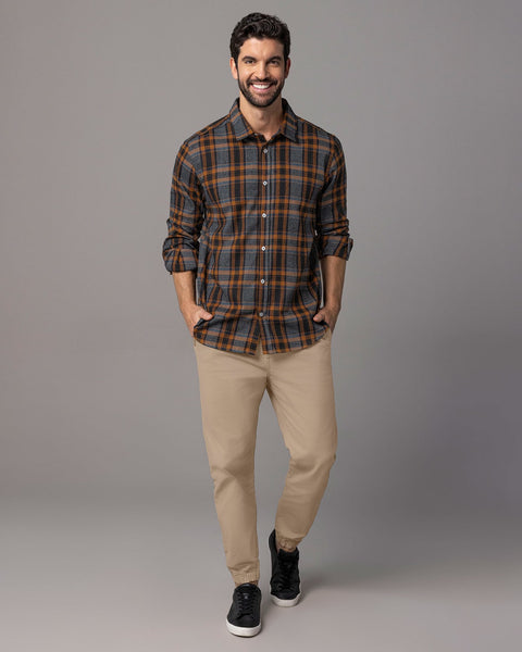 Camisa leñadora para hombre#color_087-cafe-cuadros