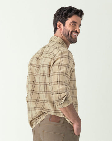 Camisa leñadora para hombre#color_088-marfil-cuadros