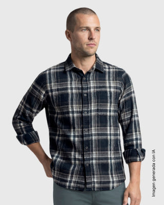Camisa leñadora para hombre#color_129-cuadros-grises