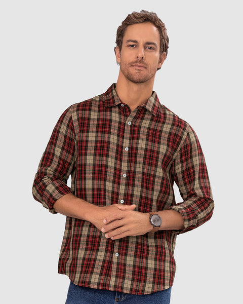 Camisa leñadora para hombre#color_136-rojo-cuadros