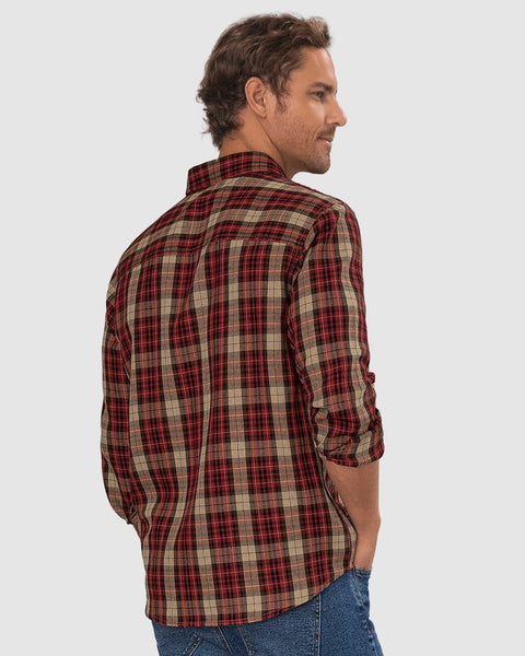 Camisa leñadora para hombre#color_136-rojo-cuadros