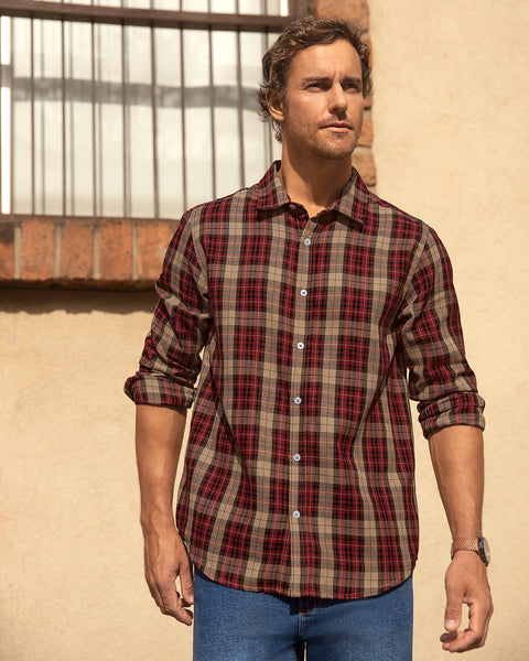 Camisa leñadora para hombre#color_136-rojo-cuadros
