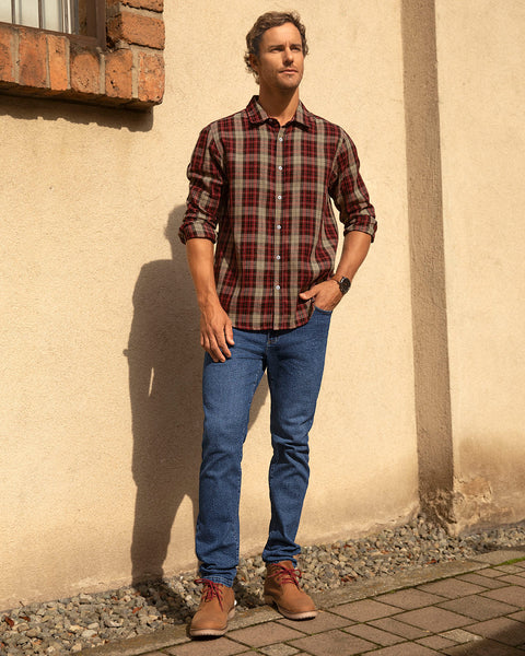 Camisa leñadora para hombre#color_136-rojo-cuadros