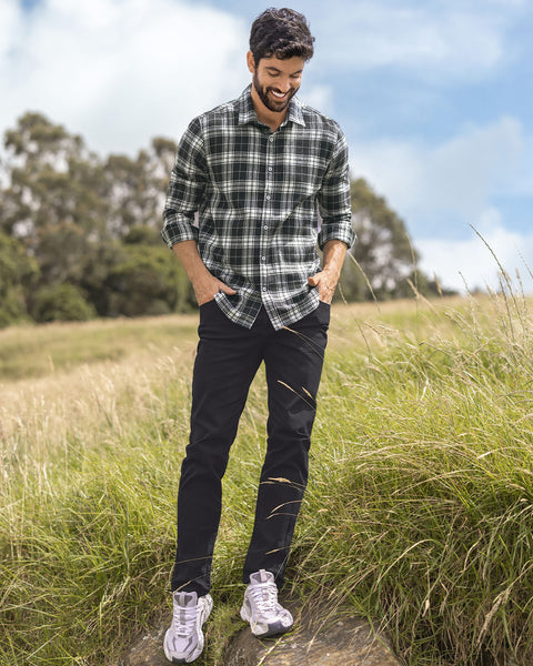 Camisa leñadora para hombre#color_700-negro-cuadros