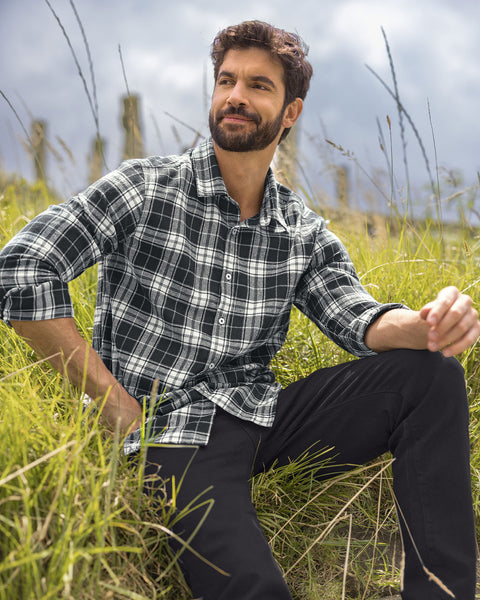 Camisa leñadora para hombre#color_700-negro-cuadros