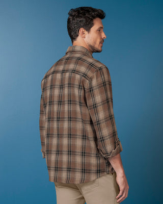 Camisa leñadora para hombre#color_801-cuadros-cafe-medio