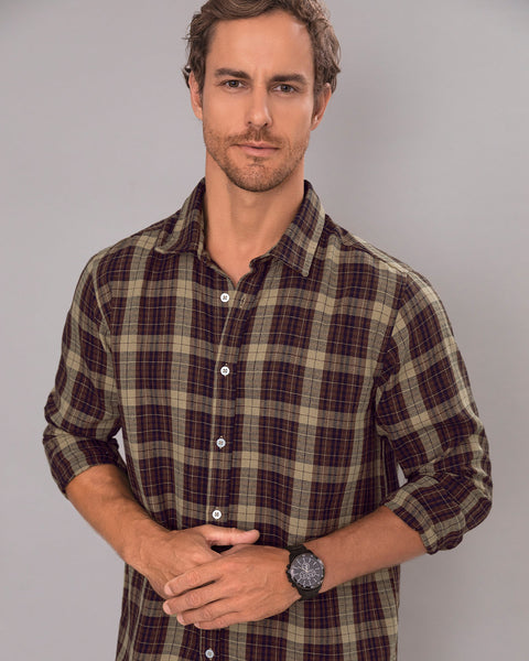 Camisa leñadora para hombre#color_897-cafe-cuadros