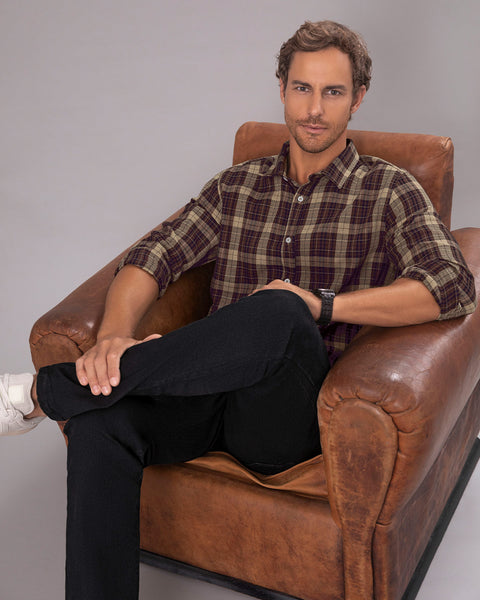 Camisa leñadora para hombre#color_897-cafe-cuadros