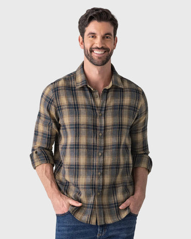 Camisa leñadora para hombre#color_a61-azul-cuadros