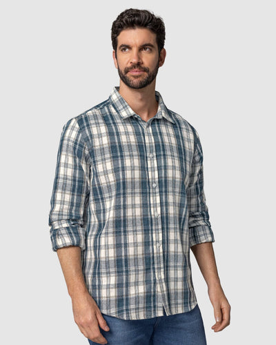 Camisa leñadora para hombre#color_a63-azul-cuadros