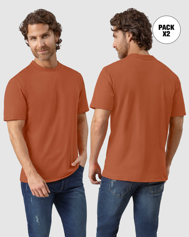 Paquete x2 camisetas manga corta básicas Leonisa Colombia