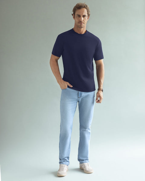 Paquete x2 camisetas manga corta básicas#color_s03-azul-gris