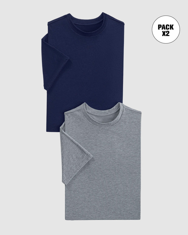 Paquete x2 camisetas manga corta básicas