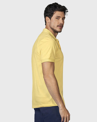 Camiseta polo manga corta con botones funcionales#color_019-amarillo-claro