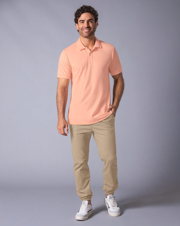 Camiseta polo manga corta con botones funcionales