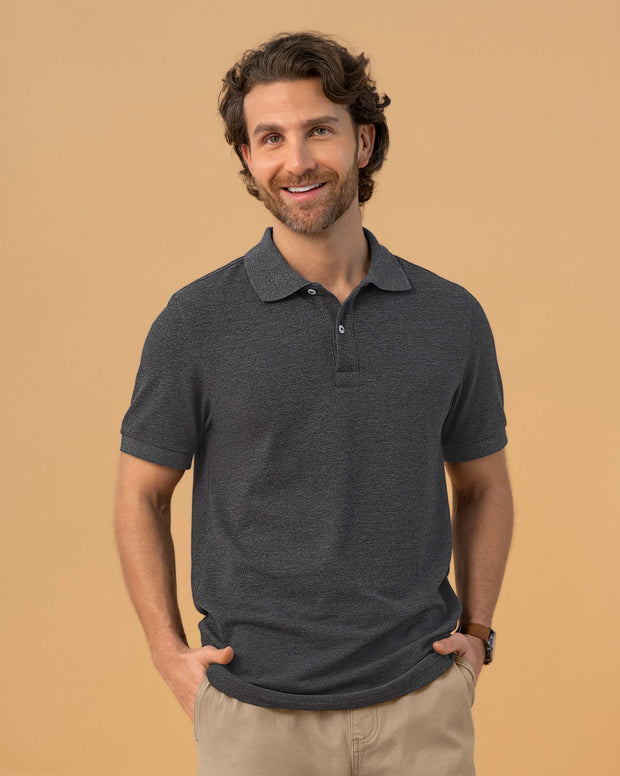 Camiseta polo manga corta con botones funcionales
