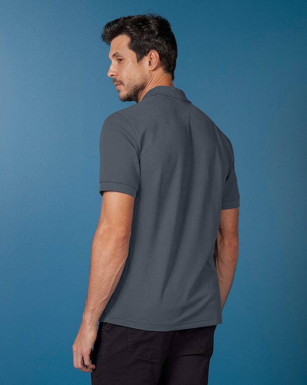 Camiseta polo manga corta con botones funcionales