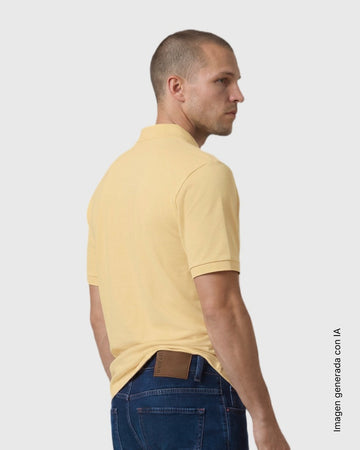 Camiseta polo manga corta con botones funcionales#color_c17-amarillo
