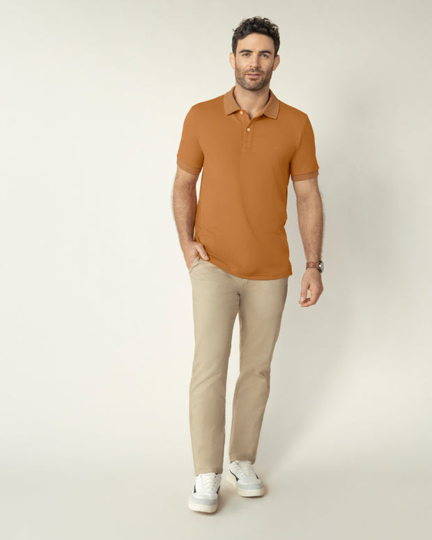 Camiseta polo manga corta con botones funcionales