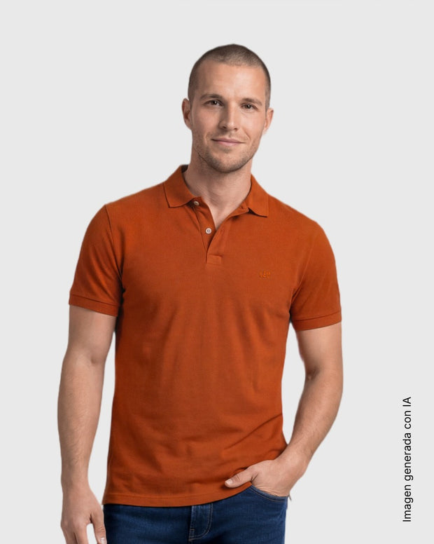 Camiseta polo manga corta con botones funcionales