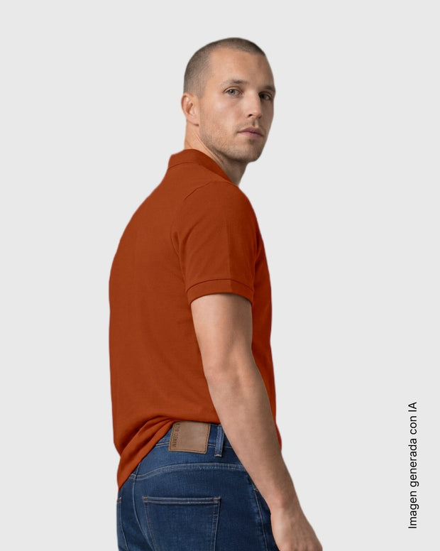 Camiseta polo manga corta con botones funcionales