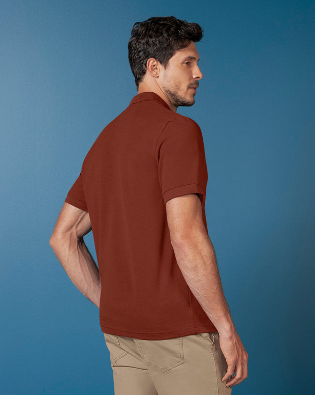 Camiseta polo manga corta con botones funcionales