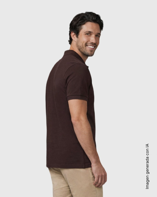 Camiseta polo manga corta con botones funcionales