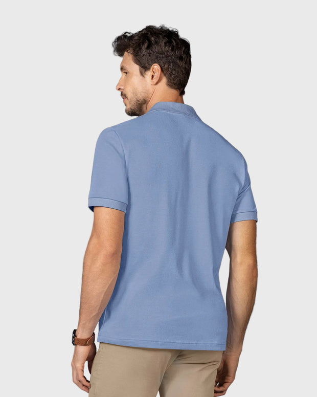 Camiseta polo manga corta con botones funcionales