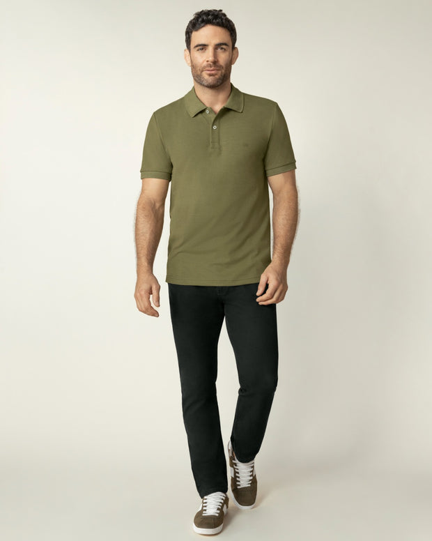 Camiseta polo manga corta con botones funcionales