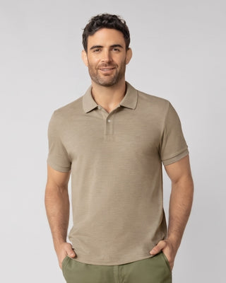Camiseta tipo polo manga corta masculina#color_a56-arena-jaspe