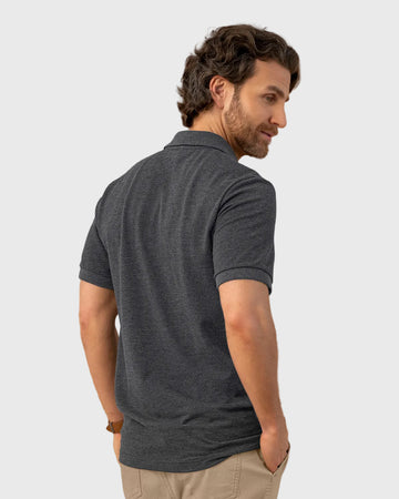 Camiseta tipo polo manga corta masculina#color_c11-negro-jaspe