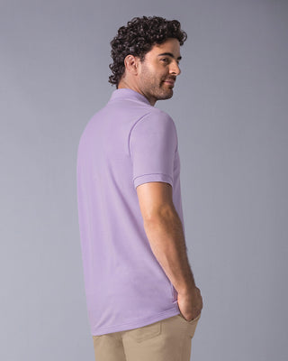 Camiseta tipo polo manga corta masculina#color_c51-lila