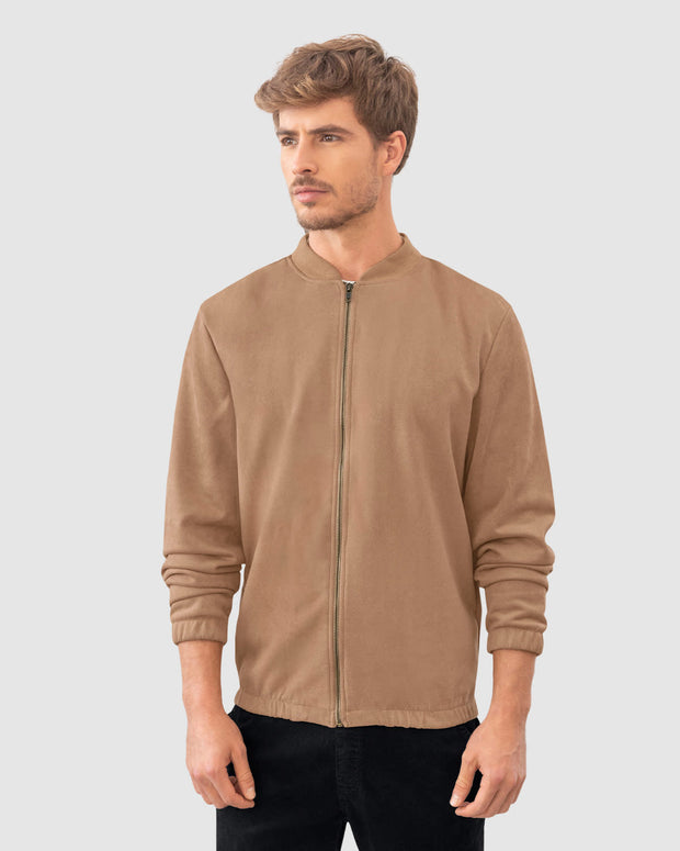 Chaqueta tipo bomber gamuza