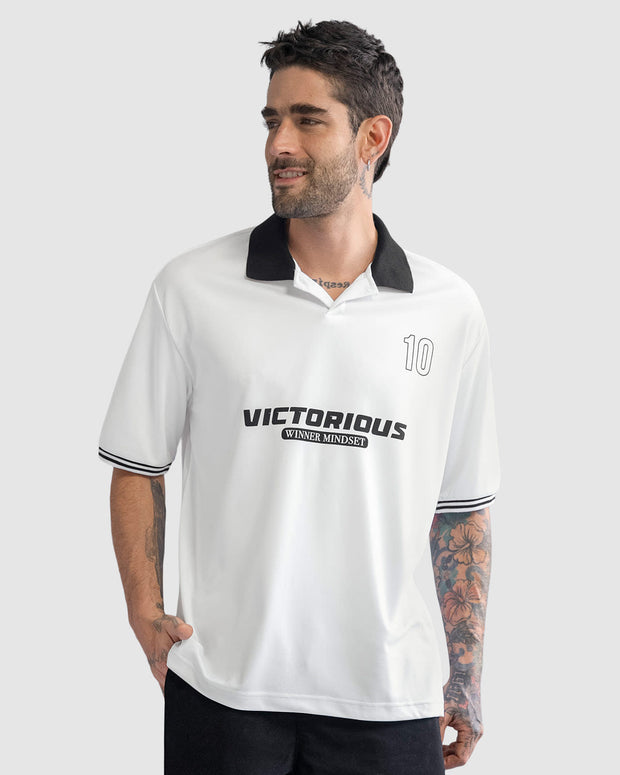 Camiseta tipo polo oversized para hombre