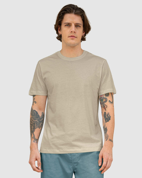 Camiseta manga corta básica 100% algodón#color_084-arena