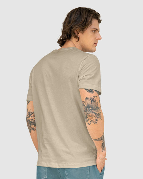 Camiseta manga corta básica 100% algodón#color_084-arena