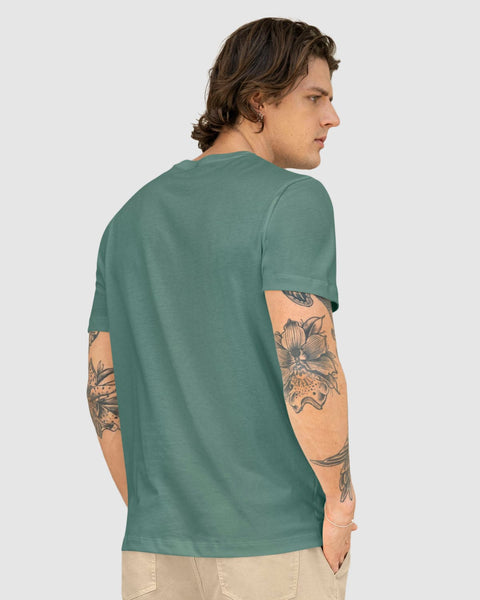 Camiseta manga corta básica 100% algodón#color_601-verde-medio-claro