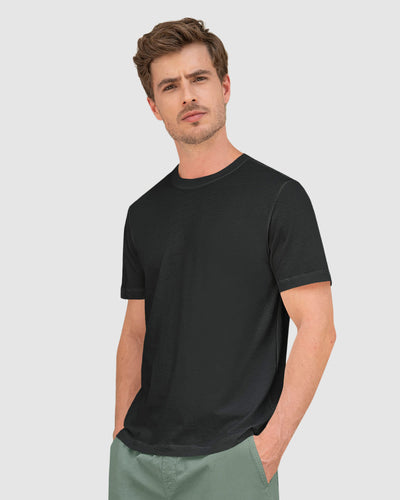 Camiseta manga corta básica 100% algodón#color_700-negro