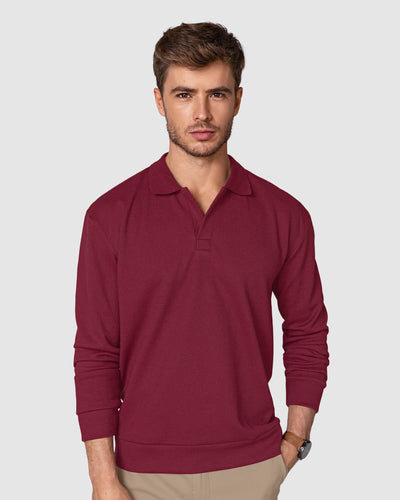 Camibuzo tipo polo para hombre#color_349-vino