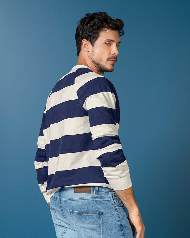 Buzo cuello redondo básico para hombre