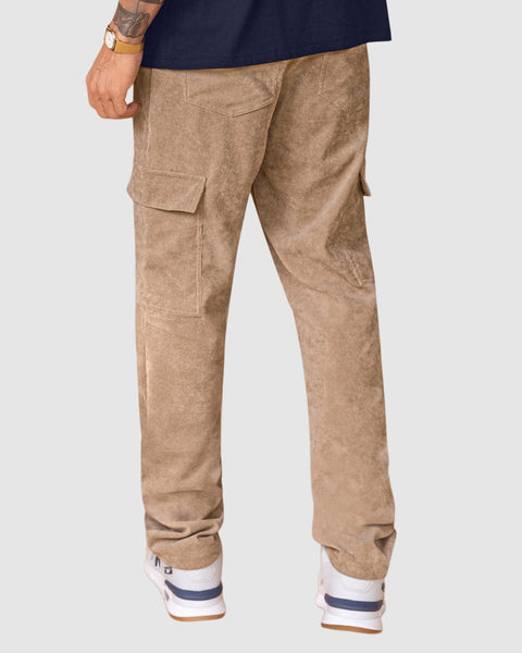 Pantalón bota recta en corduroy#color_835-cafes
