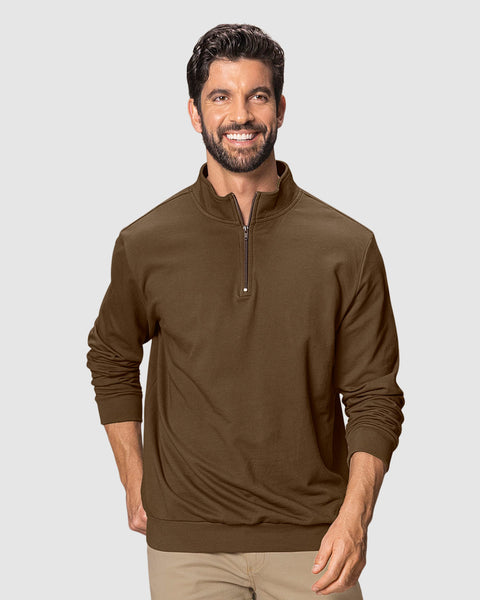 Buzo cuello alto con cierre#color_835-tabaco
