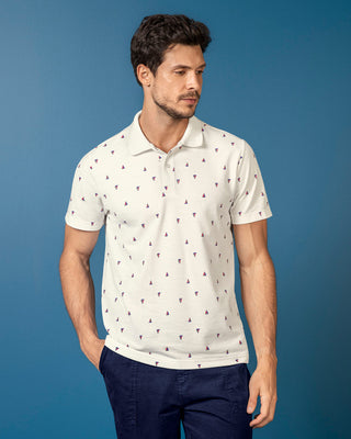Camiseta tipo polo con mini print#color_191-marfil-barcos