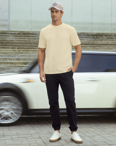 Camiseta básica en algodón#color_084-arena-claro