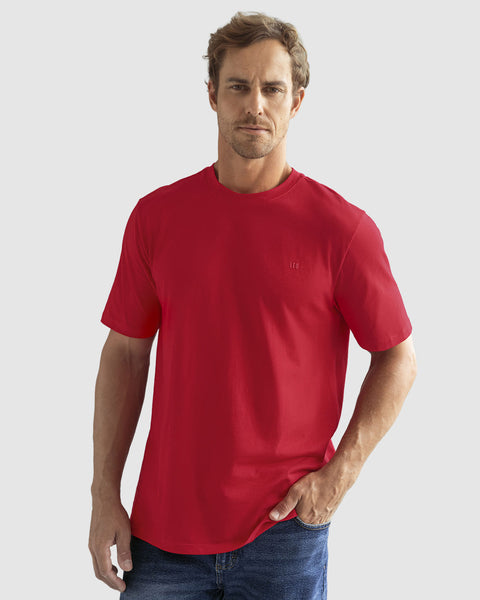 Camiseta básica en algodón#color_c36-rojo