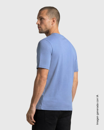 Camiseta básica en algodón#color_c39-azul-claro