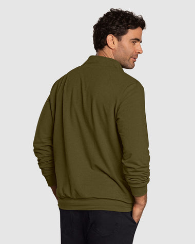 Buzo con cierre y estampado en frente#color_c46-verde-militar